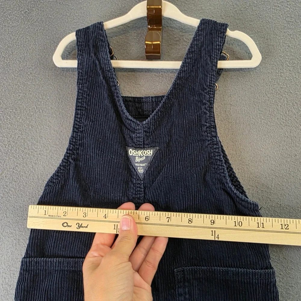 OshKosh B'gosh Toddler Boys Navy Blue Corduroy Overalls 2T 2A Vestbak